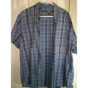 C.E. Schmidt Workwear Plaid Button‎ Up Short Sleeve Shirt XL